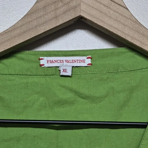 Frances Valentine Green Short Sleeve Breezy Mini Dress Sz XL - Picture 4 of 9